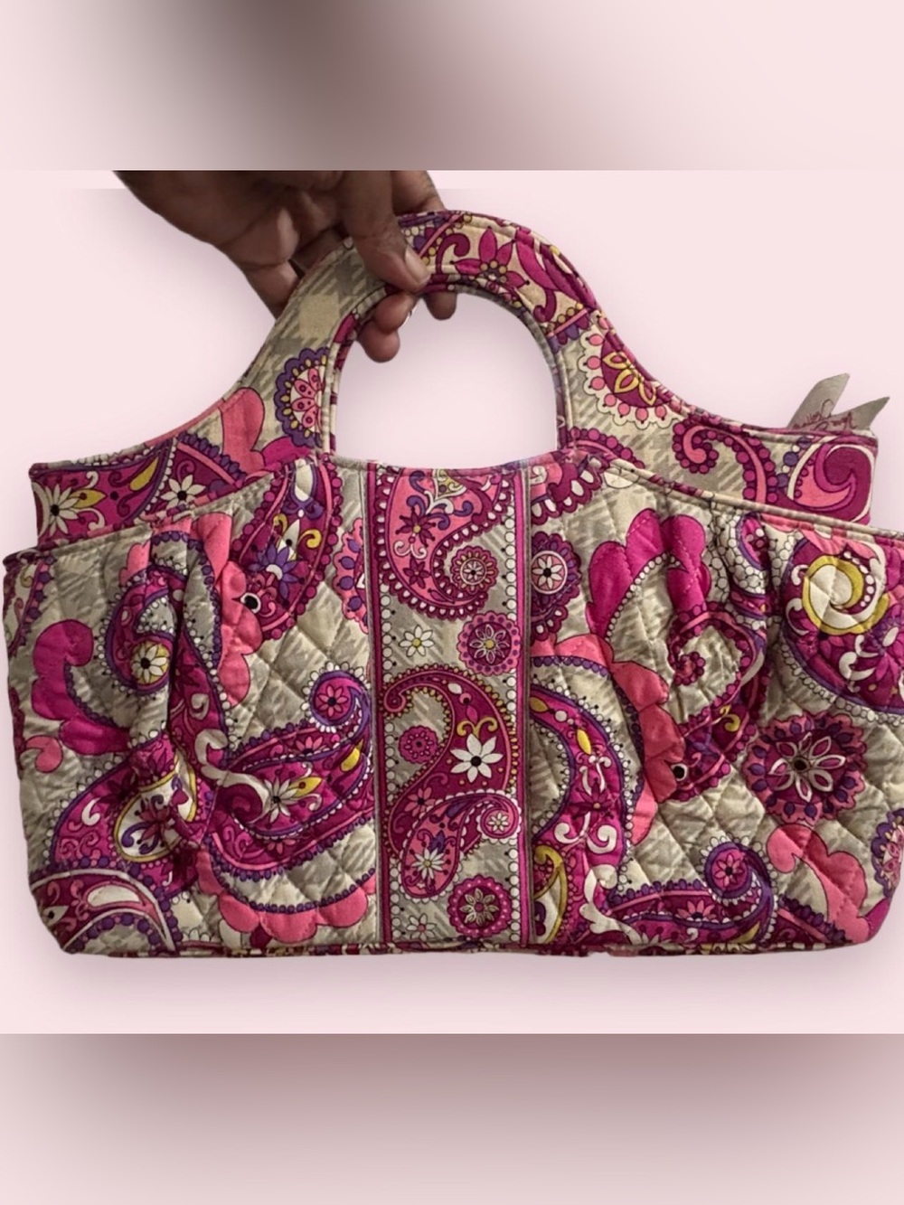 Vera Bradley Quilted Cotton Paisley Tote Bag